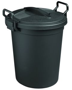 Big Jim 70L Black Garbage Refuse Dustbin DG0200-BL