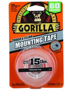 Gorilla Clear Mounting Tape 25.4mm x 1.52m GTM