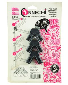 Connect-It 2 Way Square 60 Degree Connector Tubing 19mm 3-Pack BL-19SQ-2-60