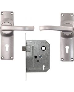 Fort Knox Satin Chrome 2 Lever Steel Mortice Lockset M6C35