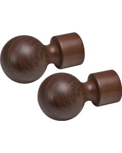 Finishing Touches Auburn Wood Ball Finials 34mm - 2 Pack 34DBFA