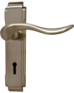 Upper Edge Brushed Satin Nickel Bellini 3 Lever Lockset BP575946