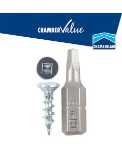 ChamberValue Silver Smooth Shank Square Chipboard Screws