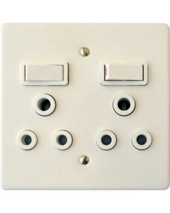 Crabtree Classic White Double RSA Wall Socket 4x4 CT18063/101P