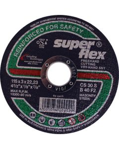 Super Flex Masonry Cutting Disc 115 x 3 x 22.23mm 3100B2LHFS3000SZA