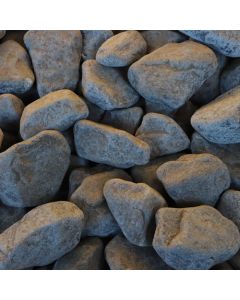 Black Medium Tumbled Mix Pebbles 20kg