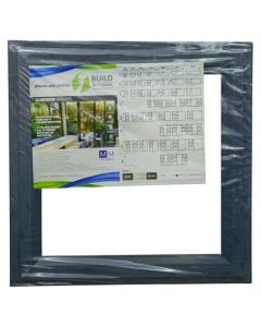 IBuild 30.5mm Charcoal Aluminium PT66 Window With Clear Glass 600 x 600mm