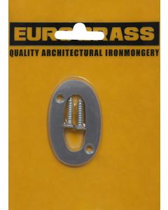 Euro Brass Aluminium Numeral No.0 50mm EB8160