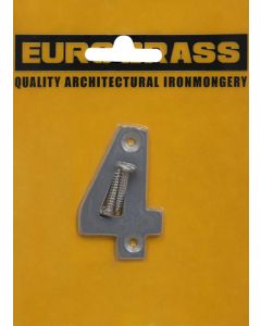 Euro Brass Aluminium Numeral No.4 50mm EB8164
