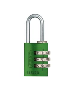 Abus 145 Series Green Aluminium Combination Padlock 20mm 145/20-GRN-1