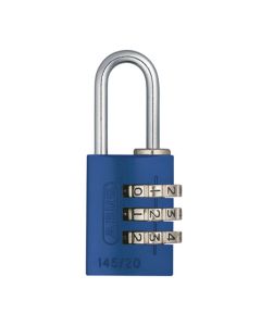 Abus 145 Series Blue Aluminium Combination Padlock 20mm 145/20-BLU-1