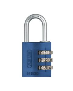 Abus 145 Series Blue Aluminium Combination Padlock 30mm 145/30-BLU-1