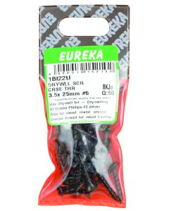 Eureka #6 Coarse Thread Drywall Screws 3.5 x 25mm - 50 Pack 1BI22U 