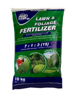 Protek Lawn & Foliage 7:1:3 (15) Fertilizer 10kg 15LAWN0010