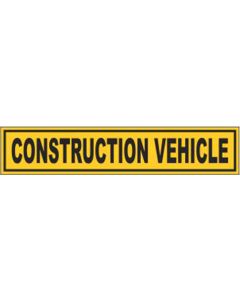 Construction Vehicle Magnetic Sign 600 x 120mm