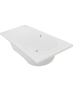 Luximo White Milano Oval Built-In Bath 800 x 1800mm BM01