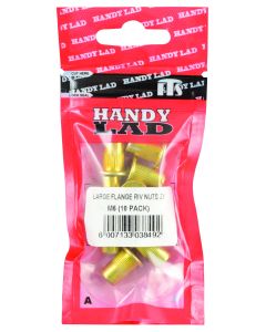 Hand Lad Large Flange Riv Nuts M6 - 10 Pack M6RIVNUTZYP