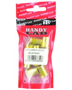 FTS Yellow Passivated Flat Head Rivnuts M8 - 10 Pack M8RIVNUTZYP 