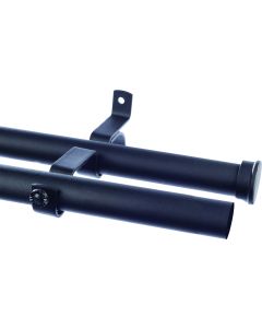 Décor Depot Black Double Pole Curtain Rail Set 28mm x 2m GYPOL2DMB