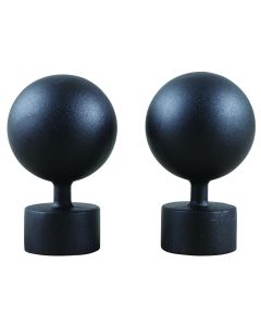 Finishing Touches Black Ball Finials 28mm - 2 Pack GYPFB28MB