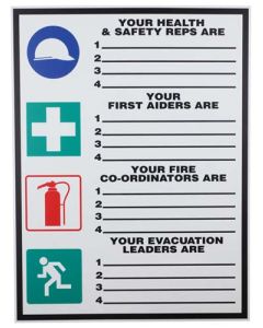 Tower ABS Representitives Board Sign 300 x 400mm