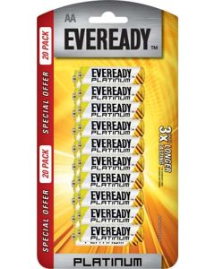 Eveready Platinum AA Batteries - 20 Pack LR6BP20