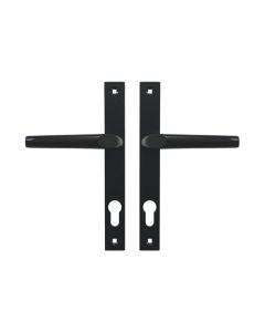 BBL Black Euro Slimline Lever Handle On Backplate BBI-H28SBL-1