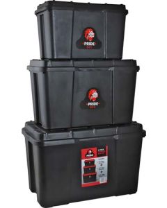 Pride 3 Piece Black Storage Boxes SB-03PC-FB-DY-B