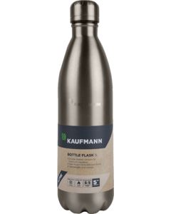 Kaufmann Grey Stainless Steel Bottle Flask 1L V0402062