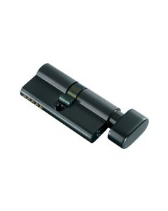 QS Black Cylinder Lock With Knob 66mm QS1108/MATTBLACK