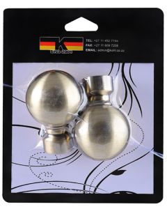 Kohl Antique Brass Bella Finials 25mm - 2 Pack