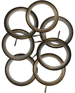 Kohl Antique Brass Metal Curtain Rings 25mm