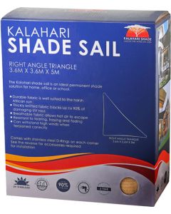 Kalahari Charcoal Shade Sail Rectangle 5 x 3m 466991