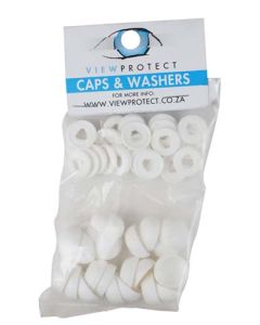 ViewProtect White Cover Caps & Washers - 24 Pack CW-W