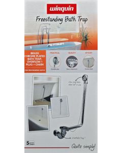 Wirquin Chrome Plated Freestanding Bath Waste and Overflow Combo 205367