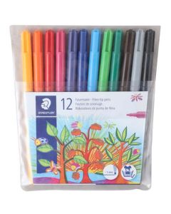 Staedtler Regular Ribre Tip Pen - 12 Pack PEN1709