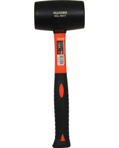 Harden Black Rubber Mallet With Fibreglass Handle 700g 590417