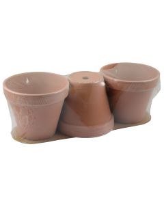 3 Piece Terracotta Wall Pot 155mm 750242362