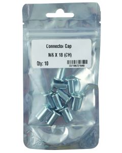 FA Connector Caps M6 x 18mm - 10 Pack CONNECTCAPZY618