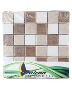 Falcon Desert Mix Porcelain Mosaic Tiles 300 x 300mm P3-FT4801