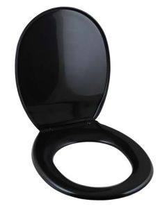 Toilet Seat Plastic Black Dura-lux