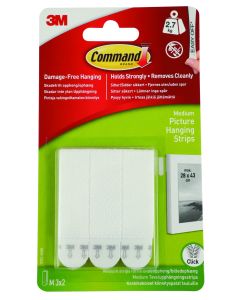 3M Command Medium White Picture Hanging Strips - 3 Pack 17201