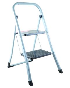 Tradequip Aluminium 2-Step A-Frame Ladder with Handrail TOOL1177