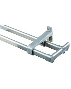 Décor Depot Metallic Grey Double Curtain Rail Track With Plastic Brackets 1.5m DT/CDD12215