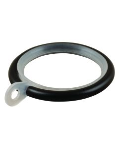 Decor Depot Black Steel Alurod Curtain Ring 25mm - 10 Pack DT/CDD28435