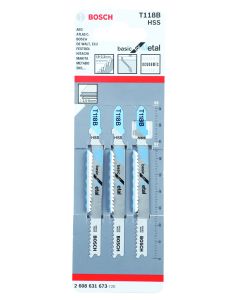 Bosch Basic Metal Jigsaw Blades - 3 Pack 2608631673