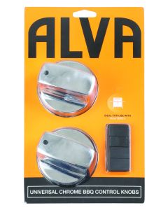 Alva Chrome Universal Gas Braai Knob Set BA117