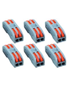 Veti 2 Pole Inline PCT Connector Block - 6 Pack PCT-222P6