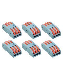 Veti 3 Pole Inline PCT Connector Block - 6 Pack PCT-223P6