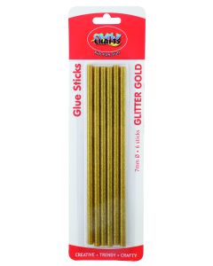 Crazy Crafts Glitter Gold Glue Sticks 7mm GSGG7